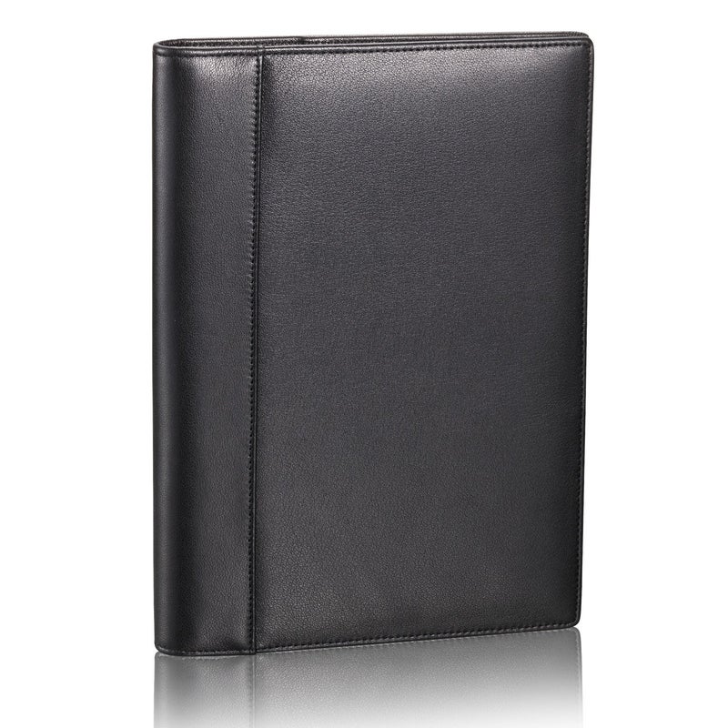 HISCOW Leather Junior Padfolio for Men & Women with Pen Loop, Italian Calfskin, Business Portfolio Notebook Folder (Classic Black) - Image 3